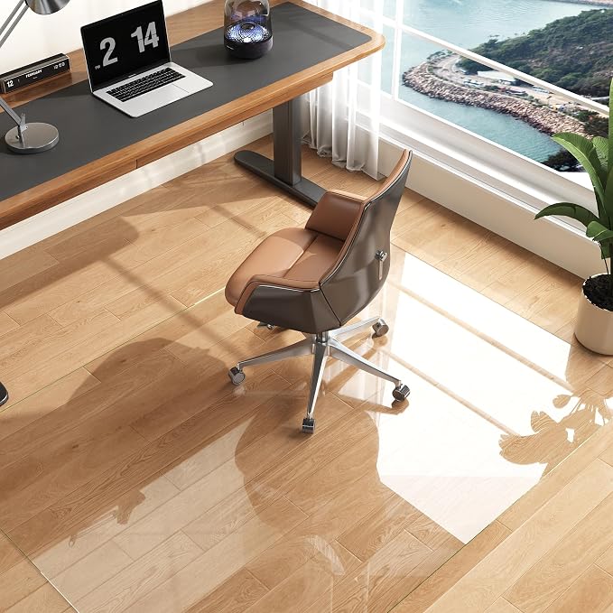 Antok Tempered Glass Chair Mat, Heavy Duty 0.2" Desk Chair Mat - Image 9