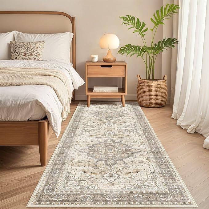 Runner Rug Kitchen Washable Rugs: 3x8 Non-Slip Boho Soft Vintage Stain - Image 6