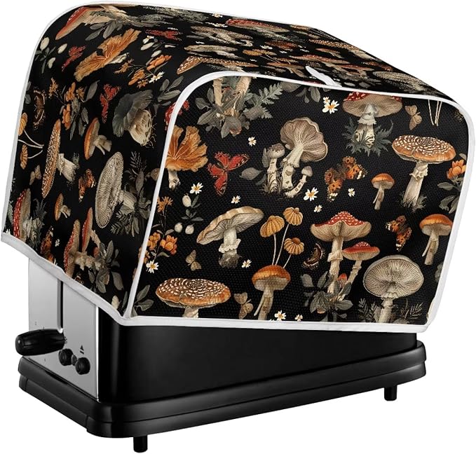 Mushroom Printed 4 Slice Kitchen Machine Covers, Dustproof Toaster Cover Fits - Image 4