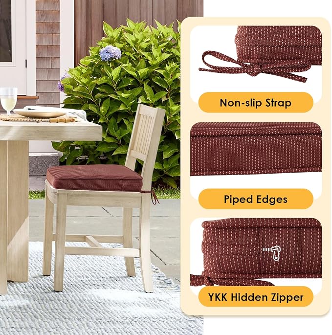 Outdoor Square Corner Seat Cushion, Non Slip Seat Cushion Pads - Image 4