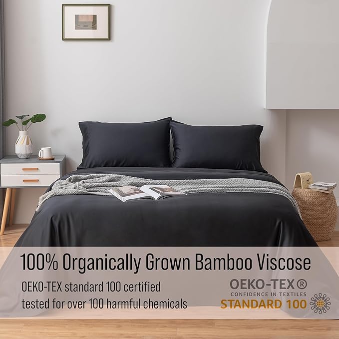 Bella Coterie Luxury Bamboo Viscose Split King Size Sheet Set | 2 Fitted Sheets - Image 5