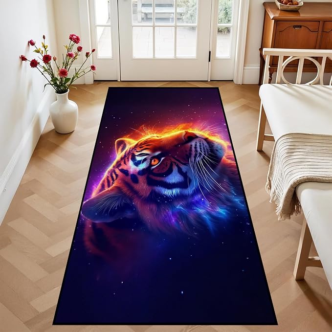 Galaxy Tiger Rug 3D Fierce Tigers Area Rugs - Image 4