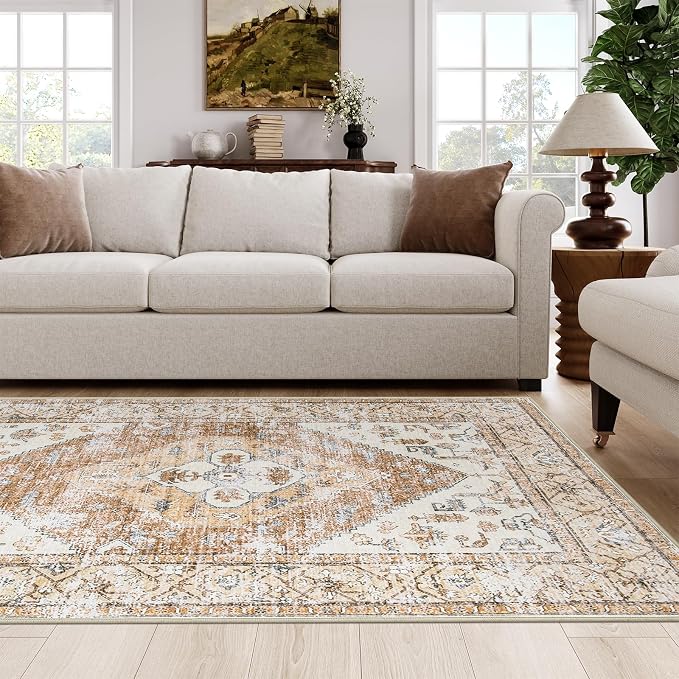 Lahome 5x7 Boho Machine Washable Area Rug - Image 3
