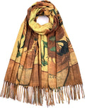 VENVSBEE Reversible Scarf Soft Large Shawl Wrap Blanket Double Sided Art Print by VENVSBEE