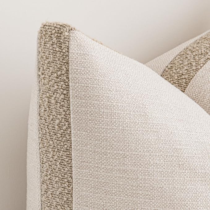 a moment Loop Yarn Linen-Like Pillow Cover Natural Soft Decorative Throw Pillow - Image 4
