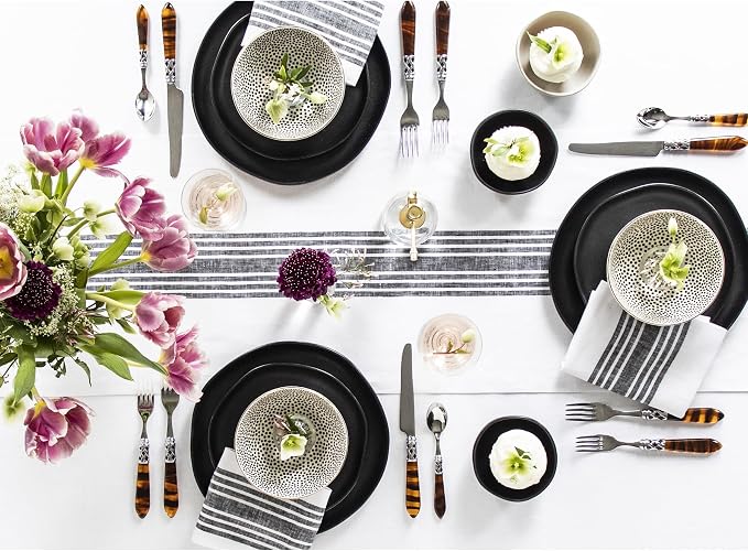 Solino Home Stripe Linen Table Runner 60 Inches - Image 3