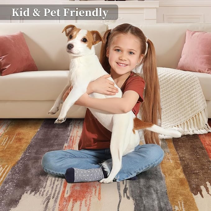 Ciicool 2x6 Washable Runner Rug, Modern Abstract Hallway Rug Runner, Non-Slip - Image 7