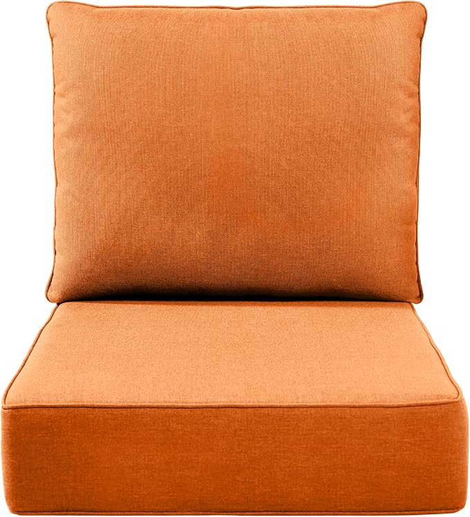 Luxury 6" Outdoor Cushions for Patio Furniture, Fade Resistant Couch Chair by Pugire