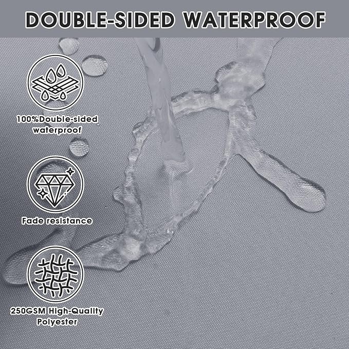 Outdoor Seat Cushion Set 22 x 22 In, Water-Resistant & Fade-Resistan, Patio - Image 4