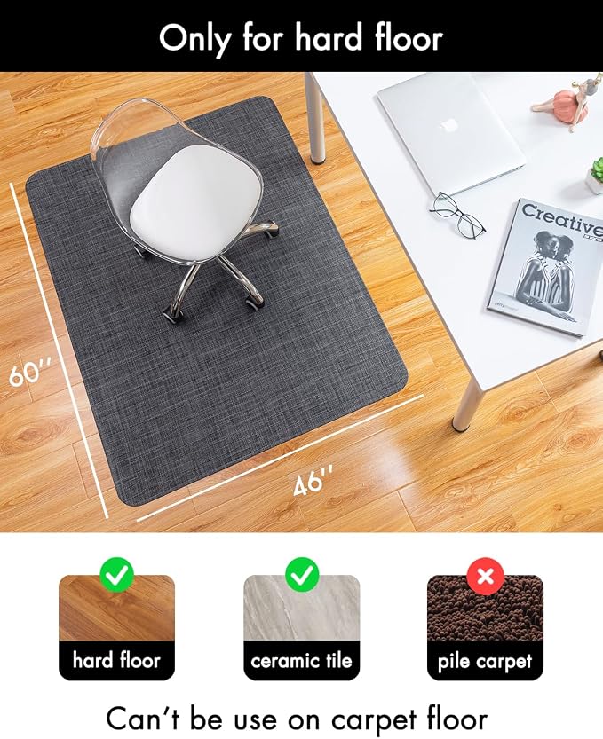 Office Chair Mat for Hardwood Floor Under Desk Computer Rolling Chair Mat for - Image 3