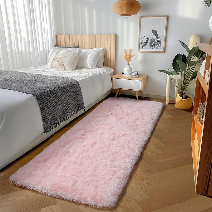 ONASAR Pink Runner Rugs for Bedroom Living Room, 2x6 Washable Bedside Hallway - Image 8