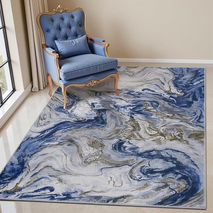 3x5 Washable Area Rugs for Living Room, Modern Abstract Rug Entryway Kitchen by PADOOR