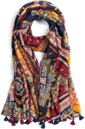 Scarf for Women Lightweight Soft Floral Leopard Printed Scarves Fall Winter by QIUTIMIY