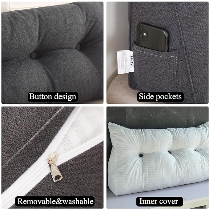 SAMTY Triangular Wedge Pillow headboard King Size - Image 4