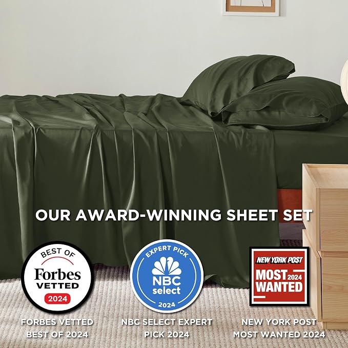 Bedsure Full Size Bed Sheets, Cooling Sheets, Rayon Derived from Bamboo - Image 2
