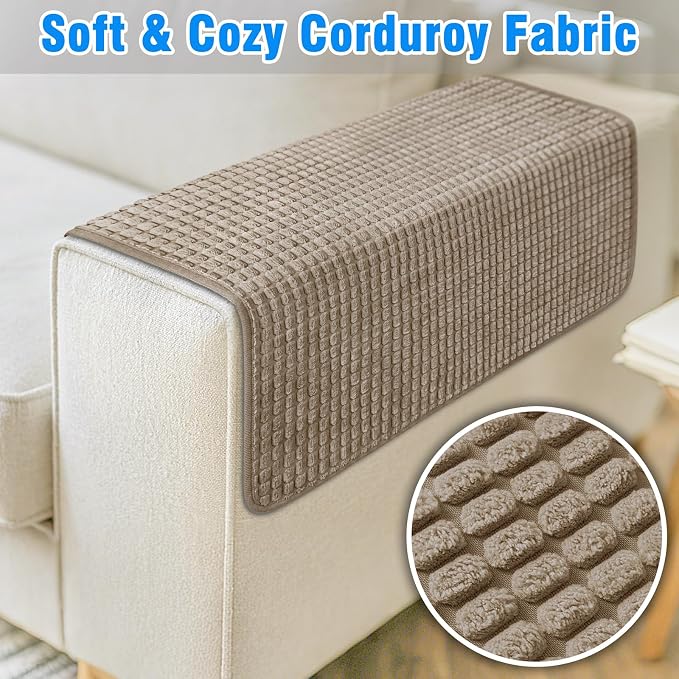 Couch Arm Covers, Sofa Arm Covers, Waterproof Armrest Cover - Image 4
