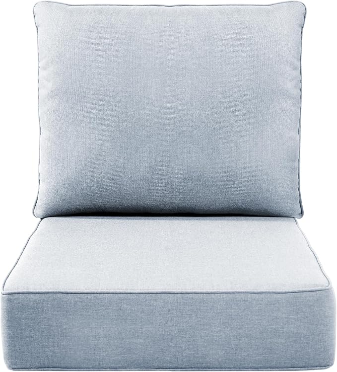 Luxury 6" Outdoor Cushions for Patio Furniture, Fade Resistant Couch Chair by Pugire
