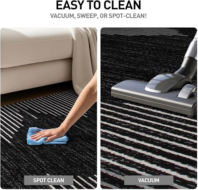 Rugshop Bohemian Stripe Stain Resistant Carpet High Traffic Living Room Kitchen - Image 10