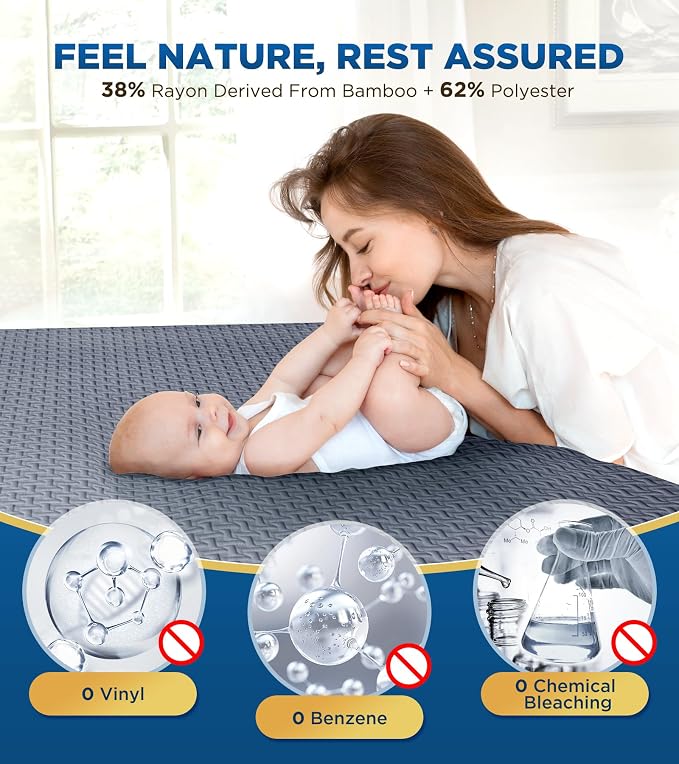 Premium 100% Waterproof Queen Mattress Protector, Breathable Cooling 3D Air - Image 3