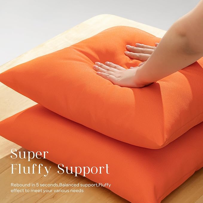 Phantoscope Pack of 4 Premium Dual Usage Outdoor Pillow Inserts, Waterproof - Image 4