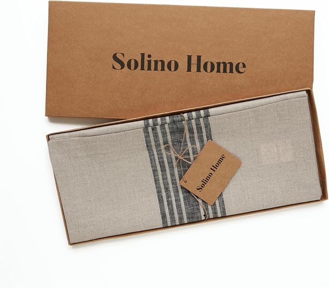 Solino Home Stripe Linen Table Runner 48 Inches - Image 5