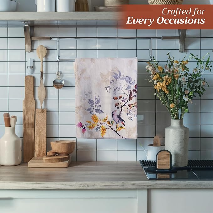 Maison d' Hermine Kitchen Towels Set of 3 100% Cotton 20" x 27.5" Reusable - Image 5