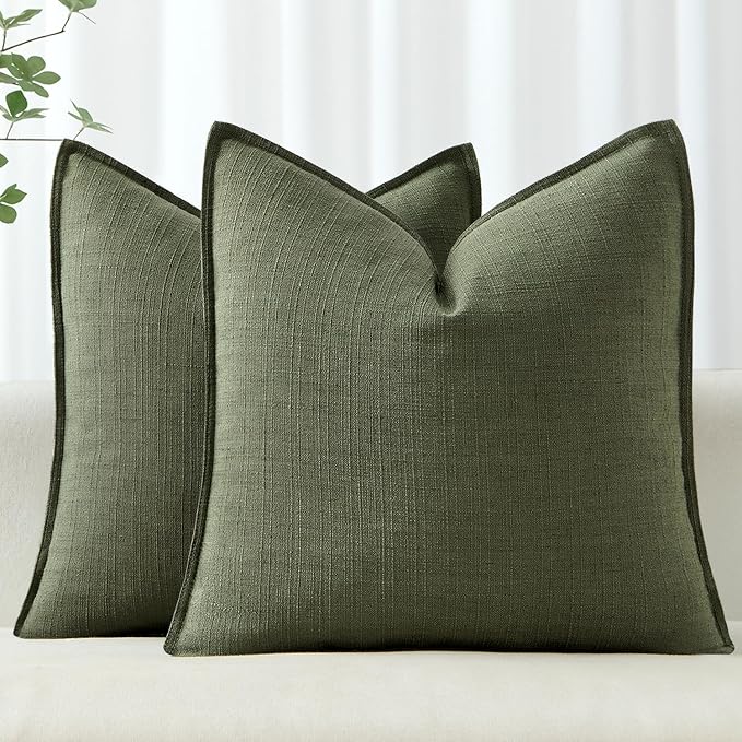 MIULEE Christmas Decorative Pillow Covers 18x18, 2 Pack Boho Farmhouse Neutral - Image 9