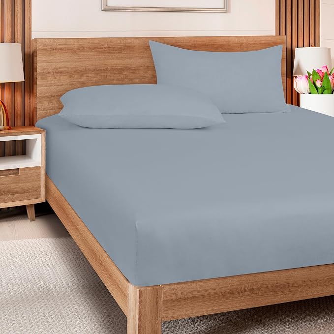 ROYALE LINENS 300 Thread Count 100% Long Staple Combed Cotton Fitted Sheet Twin - Image 8