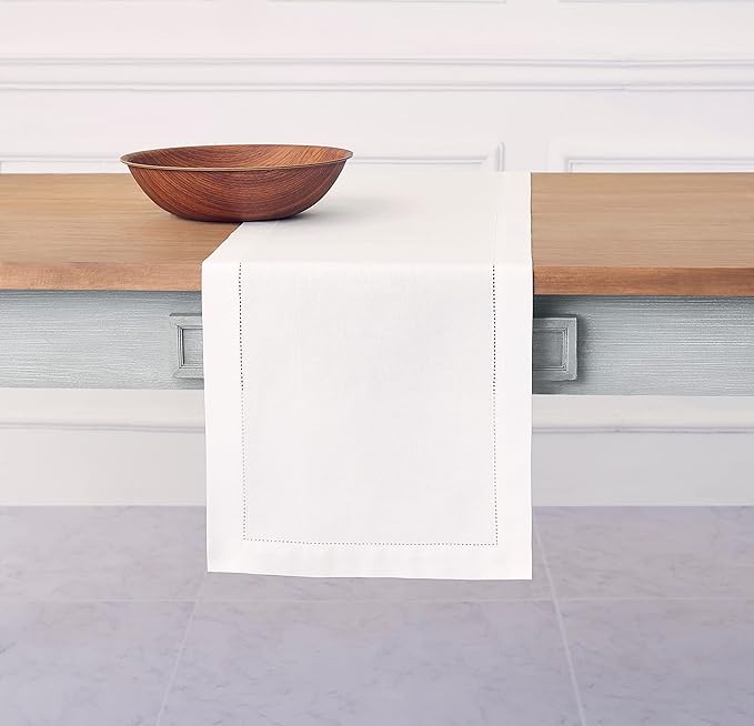 Solino Home White Table Runner 132 Inches Long by SolinoHome