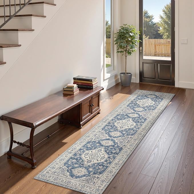 Lahome Oriental Hallway Runner Rug, 2.5x10 Washable Runner Ultra-Thin Hallway - Image 4