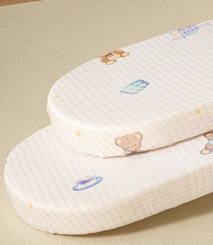 SDY Jersey Bassinet Sheets for Baby Girls, 32 "x 16 "x 4", Super Soft Breathable - Image 9