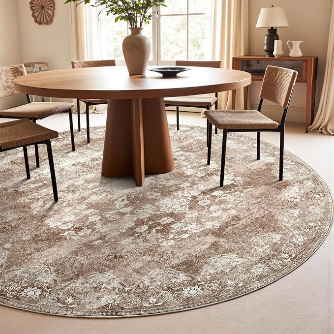jinchan Round Rug 7ft Area Rug - Image 2