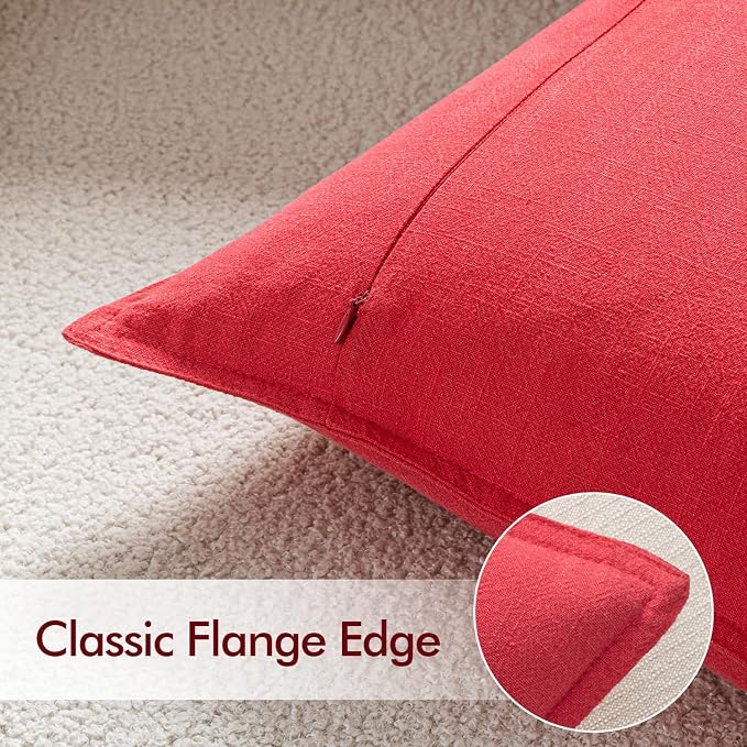 EMEMA Christmas Throw Pillow Covers Decorative Linen Pillow Covers 24x24 Inch - Image 5