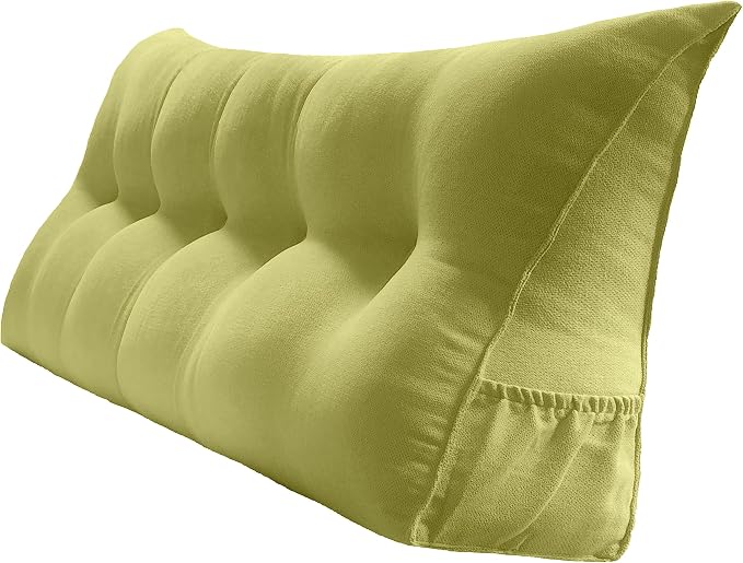 Triangular Reading Bed Rest Pillow Large Bolster Cushion Headboard Backrest by PEACHWELL