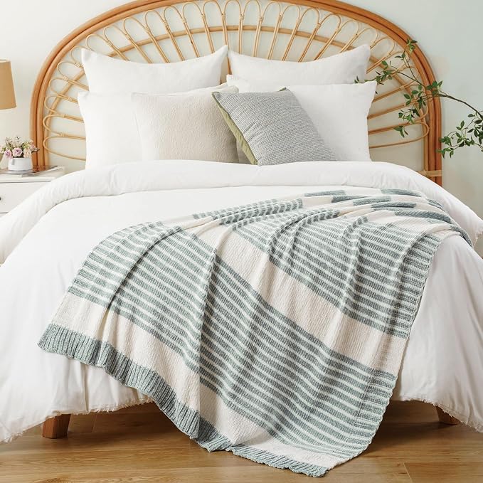 BATTILO HOME Sage Green Throw Blanket - Image 4