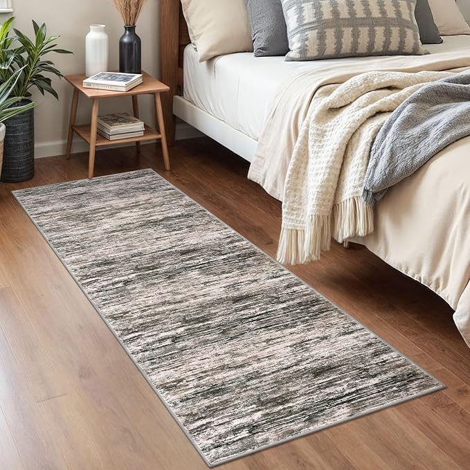 2x5 Modern Abstract Runner Rug for Hallways, Non-Shedding Washable Rug for - Image 3