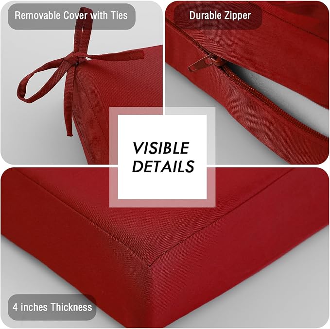 idee-home Outdoor Cushions for Patio Furniture, Outdoor Seat Cushion, - Image 5