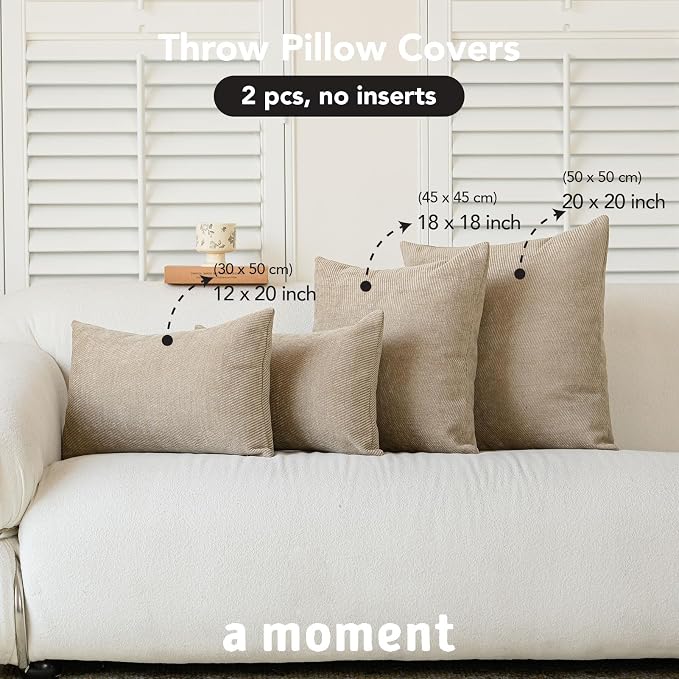 a moment Pack of 2 Decorative Chenille Throw Pillow Covers - Image 4