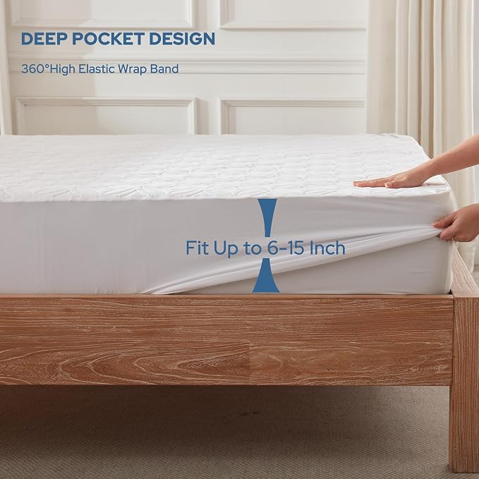 BEDLORE Waterproof Mattress Protector, Twin XL Size Mattress Pad - Image 4