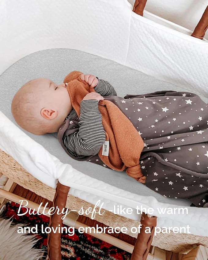 Bassinet Fitted Sheets for Chicco LullaGo Anywhere, Baby Bjorn Cradle and 14 x - Image 3