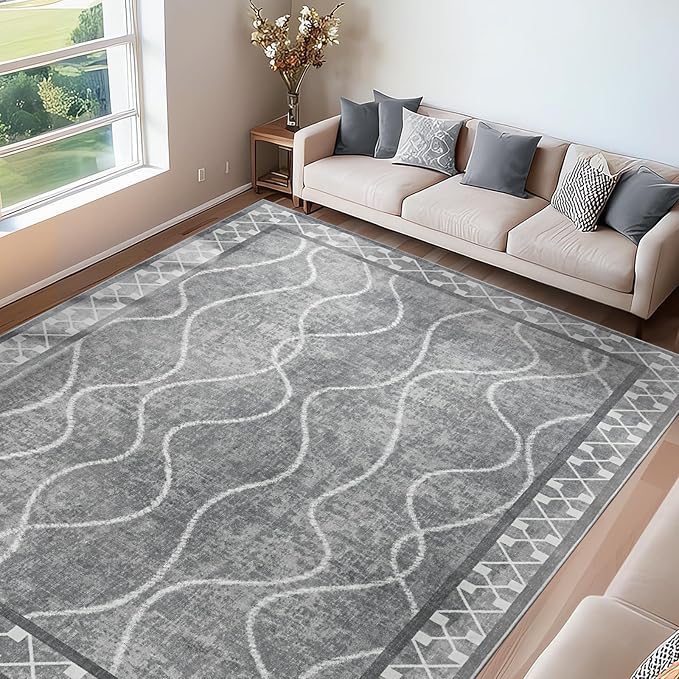 Area Rugs 6x9 Washable Rug, Non-Slip Rugs - Image 4