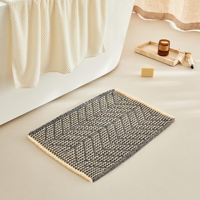 Bath Mats for Bathroom Non Slip, Waffle Luxury Bath Mat, Machine Washable Bath - Image 7