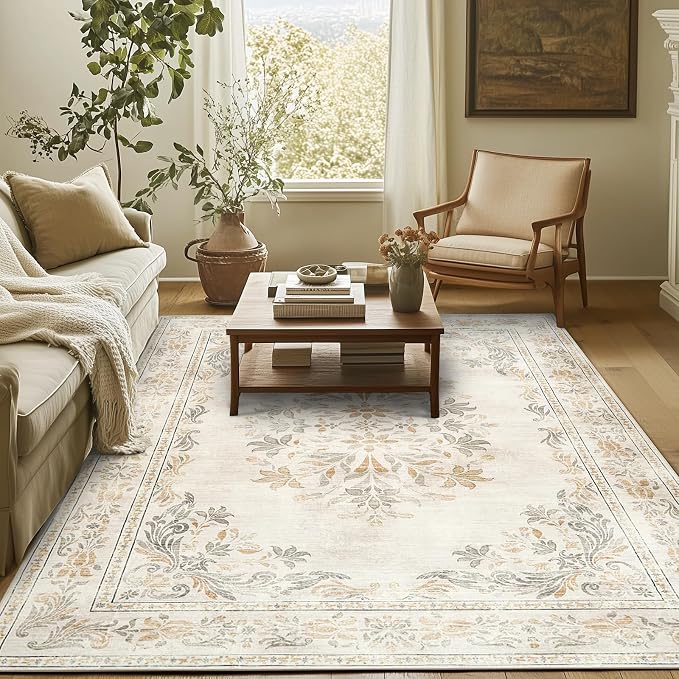 jinchan Vintage Floral 5x7 Area Rugs by JINCHAN
