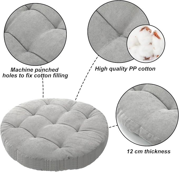 Large Floor Cushion Seating Round Floor Pillows Cushions - Image 6