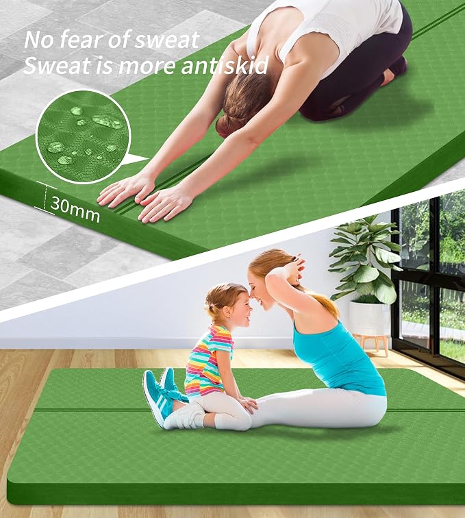 nuveti Large Exercise Mat - 15mm/20mm/30mm Thick Yoga Mat | Workout Mat - Image 6