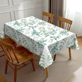 Sage Green Leaves Tablecloth Plant Watercolor Eucalyptus Branches Table Cloth by Unknown