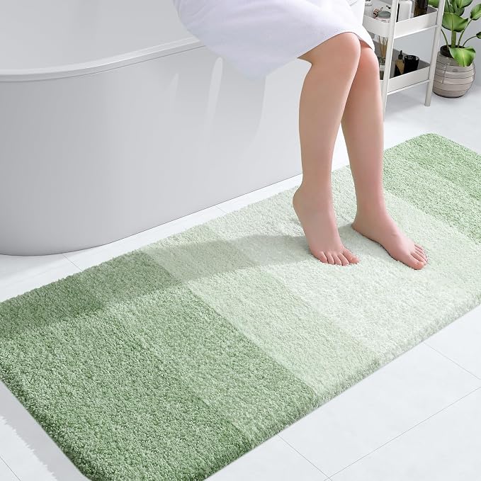 OLANLY Bathroom Runner Rugs 54x24, Extra Soft Absorbent Microfiber Bath Rugs by OLANLY