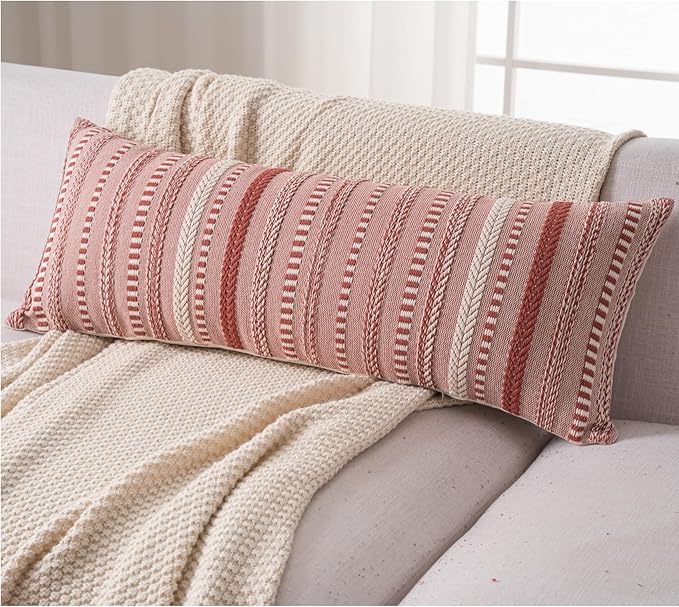 Boho Lumbar Pillow Covers 14x36 Long, Farmhouse Decorative Couch Pillow Cases by Cethom