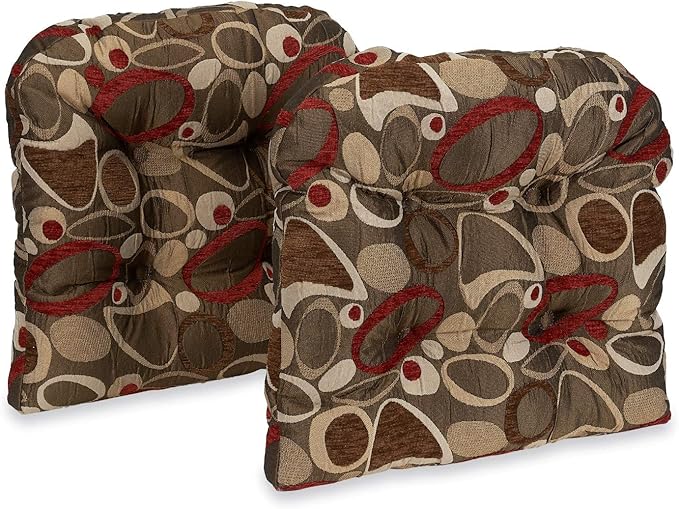 Klear Vu Gripper Overstuffed Universal Non-Slip Dining Chair Cushions by KlearVUHomeTextiles