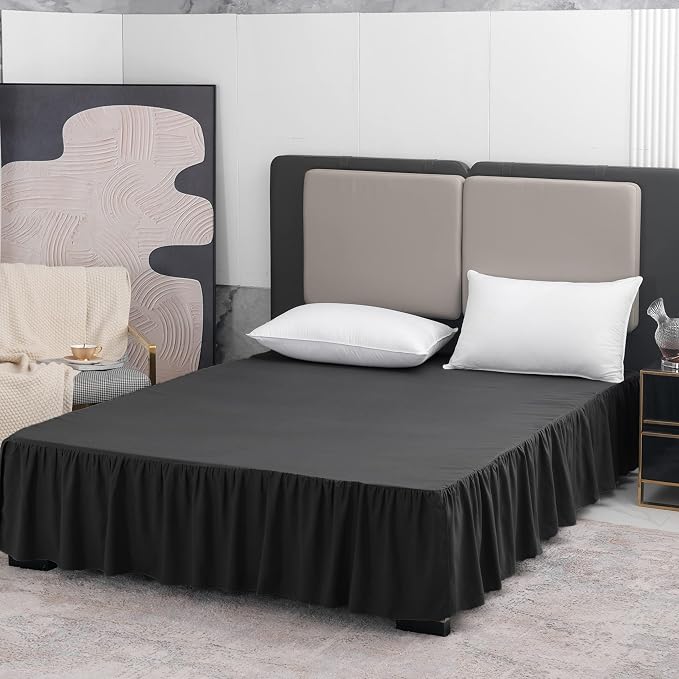 TSUTOMI Bed Skirt King Size Ruffled Bed Skirt - Image 7